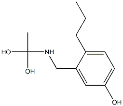 3-[(1,1-Dihydroxyethyl)aminomethyl]-4-propylphenol 结构式