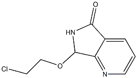 6,7-Dihydro-7-(2-chloroethoxy)-5H-pyrrolo[3,4-b]pyridin-5-one 结构式