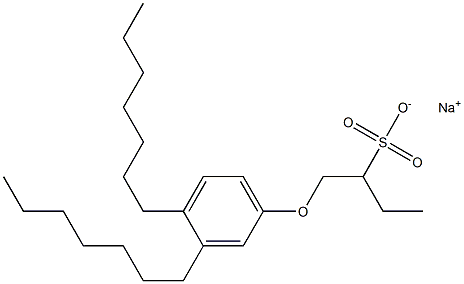 1-(3,4-Diheptylphenoxy)butane-2-sulfonic acid sodium salt 结构式