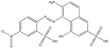 6-Amino-4-hydroxy-5-[(4-nitro-2-sulfophenyl)azo]-2-naphthalenesulfonic acid 结构式