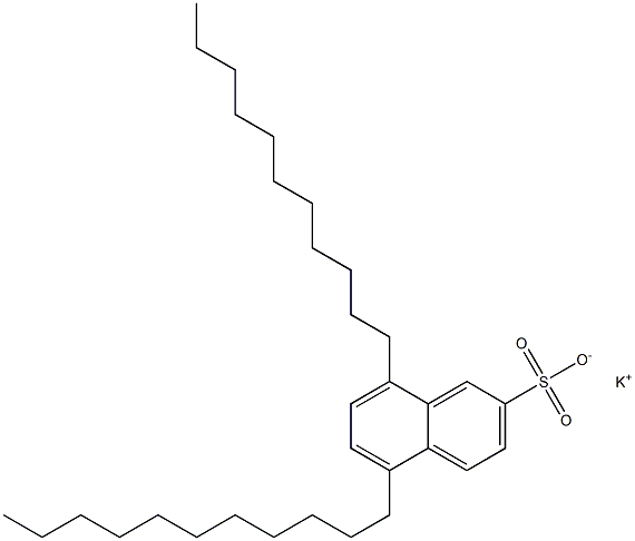 5,8-Diundecyl-2-naphthalenesulfonic acid potassium salt 结构式