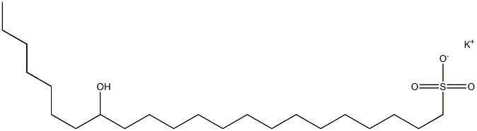 15-Hydroxydocosane-1-sulfonic acid potassium salt 结构式