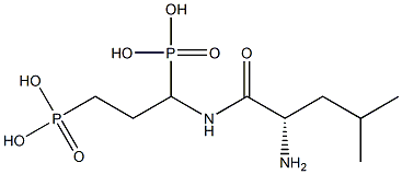 [1-(L-Leucylamino)propane-1,3-diyl]bisphosphonic acid 结构式