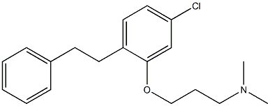 3-[2-[2-(Phenyl)ethyl]5-chlorophenoxy]-N,N-dimethylpropan-1-amine 结构式