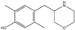 2,5-Dimethyl-4-(morpholin-3-ylmethyl)phenol 结构式