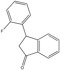 2,3-Dihydro-3-(2-fluorophenyl)-1H-inden-1-one 结构式