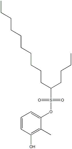 5-Pentadecanesulfonic acid 3-hydroxy-2-methylphenyl ester 结构式