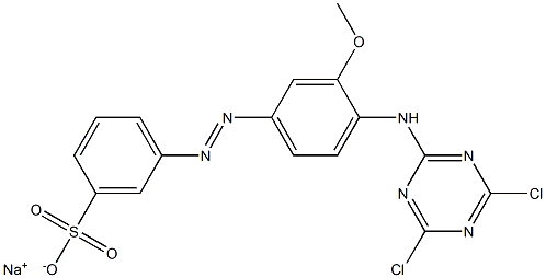 4'-(4,6-Dichloro-1,3,5-triazin-2-ylamino)-3'-methoxy-3-azobenzenesulfonic acid sodium salt 结构式