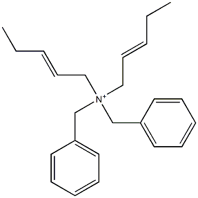 Di(2-pentenyl)dibenzylaminium 结构式