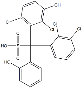 (2,3-Dichlorophenyl)(2,6-dichloro-3-hydroxyphenyl)(2-hydroxyphenyl)methanesulfonic acid 结构式