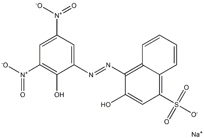 3-Hydroxy-4-[(2-hydroxy-3,5-dinitrophenyl)azo]naphthalene-1-sulfonic acid sodium salt 结构式