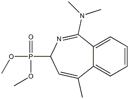 [1-(Dimethylamino)-5-methyl-3H-2-benzazepin-3-yl]phosphonic acid dimethyl ester 结构式