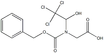 2-[Benzyloxycarbonyl(2,2,2-trichloro-1-hydroxyethyl)amino]acetic acid 结构式