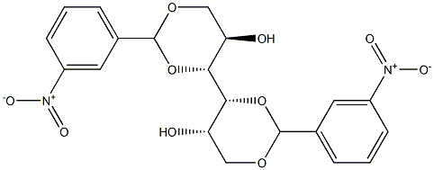 1-O,3-O:4-O,6-O-Bis(3-nitrobenzylidene)-D-glucitol 结构式