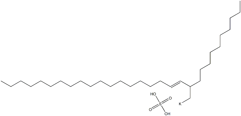 Sulfuric acid 2-decyl-3-henicosenyl=potassium ester salt 结构式