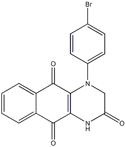 3,4-Dihydro-4-[4-bromophenyl]benzo[g]quinoxaline-2,5,10(1H)-trione 结构式