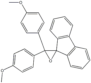 3',3'-Bis(4-methoxyphenyl)spiro[9H-fluorene-9,2'-oxirane] 结构式