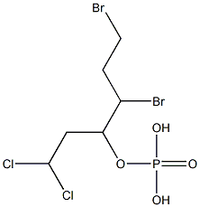 Phosphoric acid hydrogen (1,3-dibromopropyl)(3,3-dichloropropyl) ester 结构式