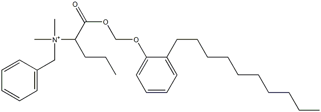 N,N-Dimethyl-N-benzyl-N-[1-[[(2-decylphenyloxy)methyl]oxycarbonyl]butyl]aminium 结构式