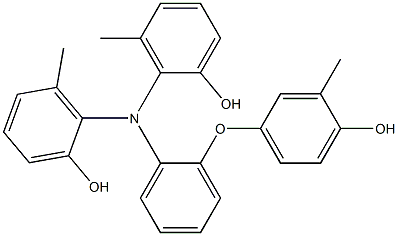 N,N-Bis(2-hydroxy-6-methylphenyl)-2-(4-hydroxy-3-methylphenoxy)benzenamine 结构式