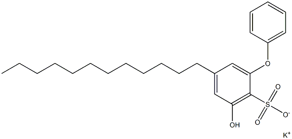 3-Hydroxy-5-dodecyl[oxybisbenzene]-2-sulfonic acid potassium salt 结构式