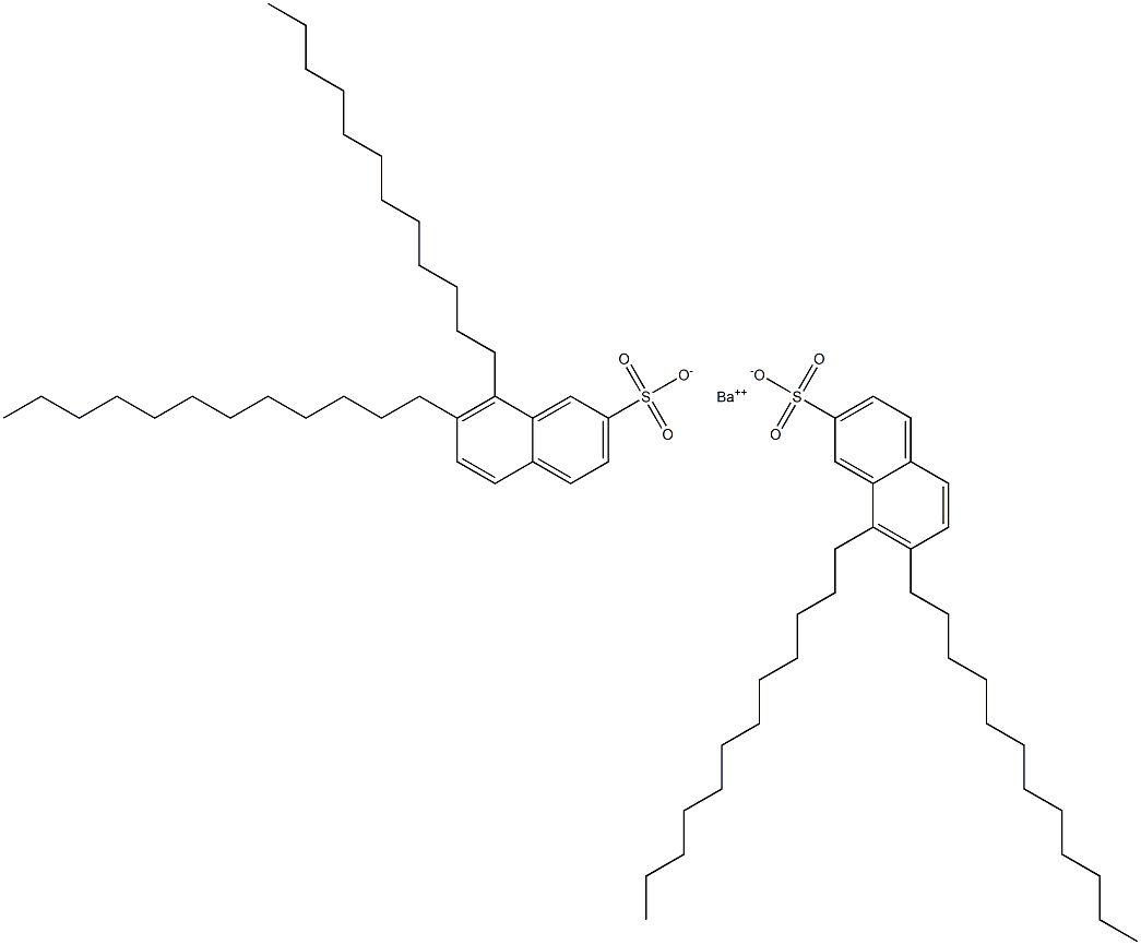 Bis(7,8-didodecyl-2-naphthalenesulfonic acid)barium salt 结构式