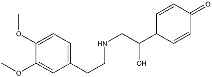 4-[2-[[2-(3,4-Dimethoxyphenyl)ethyl]amino]-1-hydroxyethyl]cyclohexa-2,5-dien-1-one 结构式