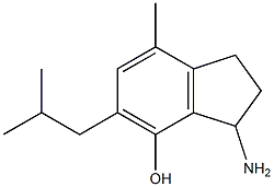 3-Amino-2,3-dihydro-5-(2-methylpropyl)-7-methyl-1H-inden-4-ol 结构式