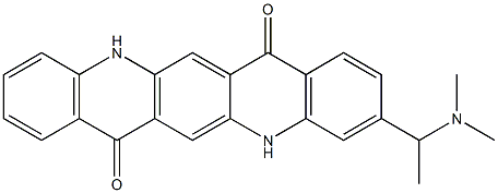 3-[1-(Dimethylamino)ethyl]-5,12-dihydroquino[2,3-b]acridine-7,14-dione 结构式