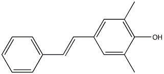 4-[(E)-2-(Phenyl)ethenyl]-2,6-dimethylphenol 结构式