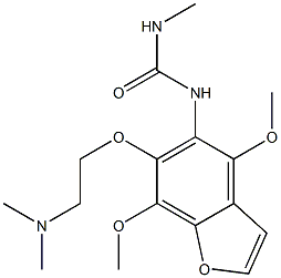 1-[4,7-Dimethoxy-6-[2-(dimethylamino)ethoxy]benzofuran-5-yl]-3-methylurea 结构式