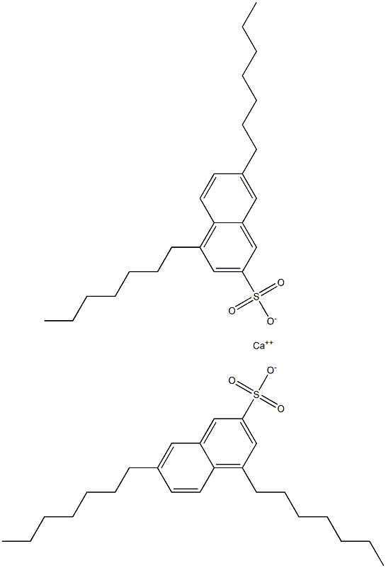 Bis(4,7-diheptyl-2-naphthalenesulfonic acid)calcium salt 结构式