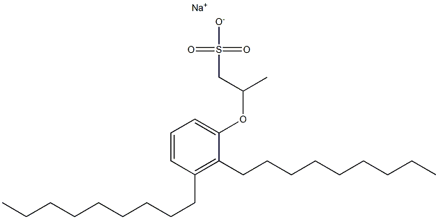 2-(2,3-Dinonylphenoxy)propane-1-sulfonic acid sodium salt 结构式