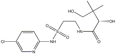 [S,(-)]-N-[2-[(5-Chloro-2-pyridyl)sulfamoyl]ethyl]-2,4-dihydroxy-3,3-dimethylbutyramide 结构式