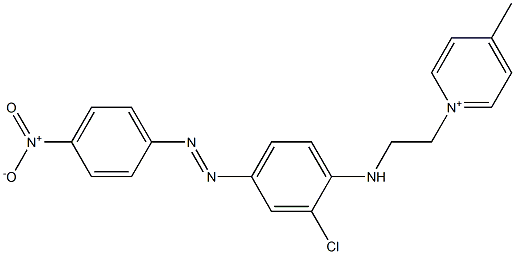 1-[2-[[2-Chloro-4-[(4-nitrophenyl)azo]phenyl]amino]ethyl]-4-methylpyridinium 结构式