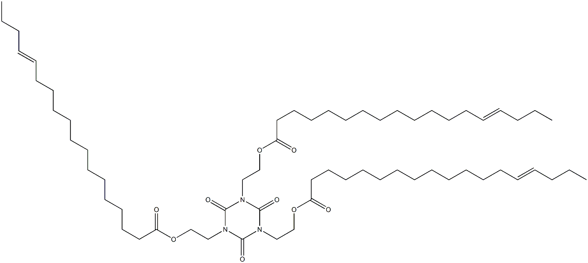 1,3,5-Tris[2-(14-octadecenoyloxy)ethyl]hexahydro-1,3,5-triazine-2,4,6-trione 结构式