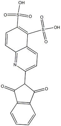 2-(1,3-Dioxoindan-2-yl)quinoline-5,6-disulfonic acid 结构式