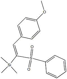 [2-(4-Methoxyphenyl)-1-phenylsulfonylethenyl]trimethylsilane 结构式