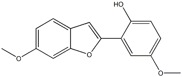 6-Methoxy-2-(2-hydroxy-5-methoxyphenyl)benzofuran 结构式