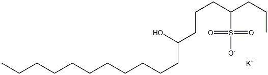 8-Hydroxynonadecane-4-sulfonic acid potassium salt 结构式