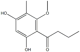 2',4'-Dihydroxy-6'-methoxy-5'-methylbutyrophenone 结构式