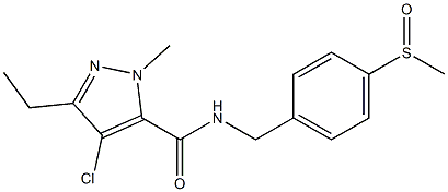 4-Chloro-5-ethyl-2-methyl-N-[4-(methylsulfinyl)benzyl]-2H-pyrazole-3-carboxamide 结构式