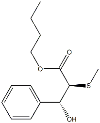 (2S,3R)-2-(Methylthio)-3-hydroxy-3-phenylpropanoic acid butyl ester 结构式