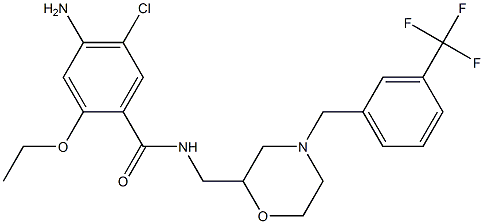 4-Amino-5-chloro-2-ethoxy-N-[[4-(3-trifluoromethylbenzyl)-2-morpholinyl]methyl]benzamide 结构式