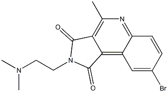 2-[2-(Dimethylamino)ethyl]-8-bromo-4-methyl-2H-pyrrolo[3,4-c]quinoline-1,3-dione 结构式