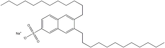 6,7-Didodecyl-2-naphthalenesulfonic acid sodium salt 结构式
