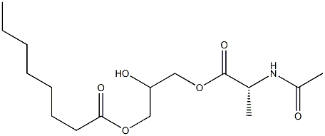 1-[(N-Acetyl-D-alanyl)oxy]-2,3-propanediol 3-octanoate 结构式