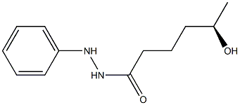 [R,(-)]-5-Hydroxyhexanoic acid 2-phenyl hydrazide 结构式