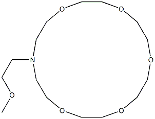 16-(2-Methoxyethyl)-1,4,7,10,13-pentaoxa-16-azacyclooctadecane 结构式