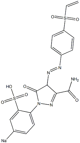 5-Oxo-1-(p-sodiosulfophenyl)-4-(p-vinylsulfonylphenylazo)-2-pyrazoline-3-carboxamide 结构式